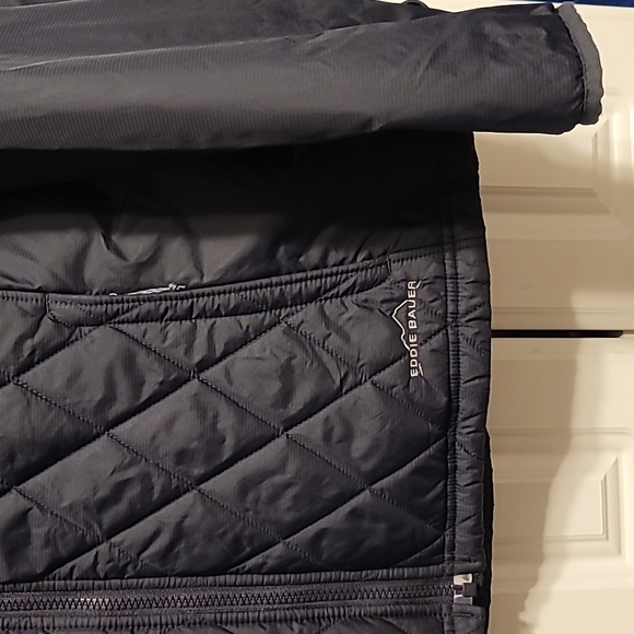 Eddie Bauer Quilted Jacket Womens XXL Navy Blue Zip-Pockets Puffer Lightweight - Picture 3 of 11